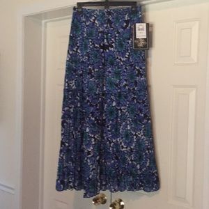 Jane Ashley medium broomstick skirt M new blue